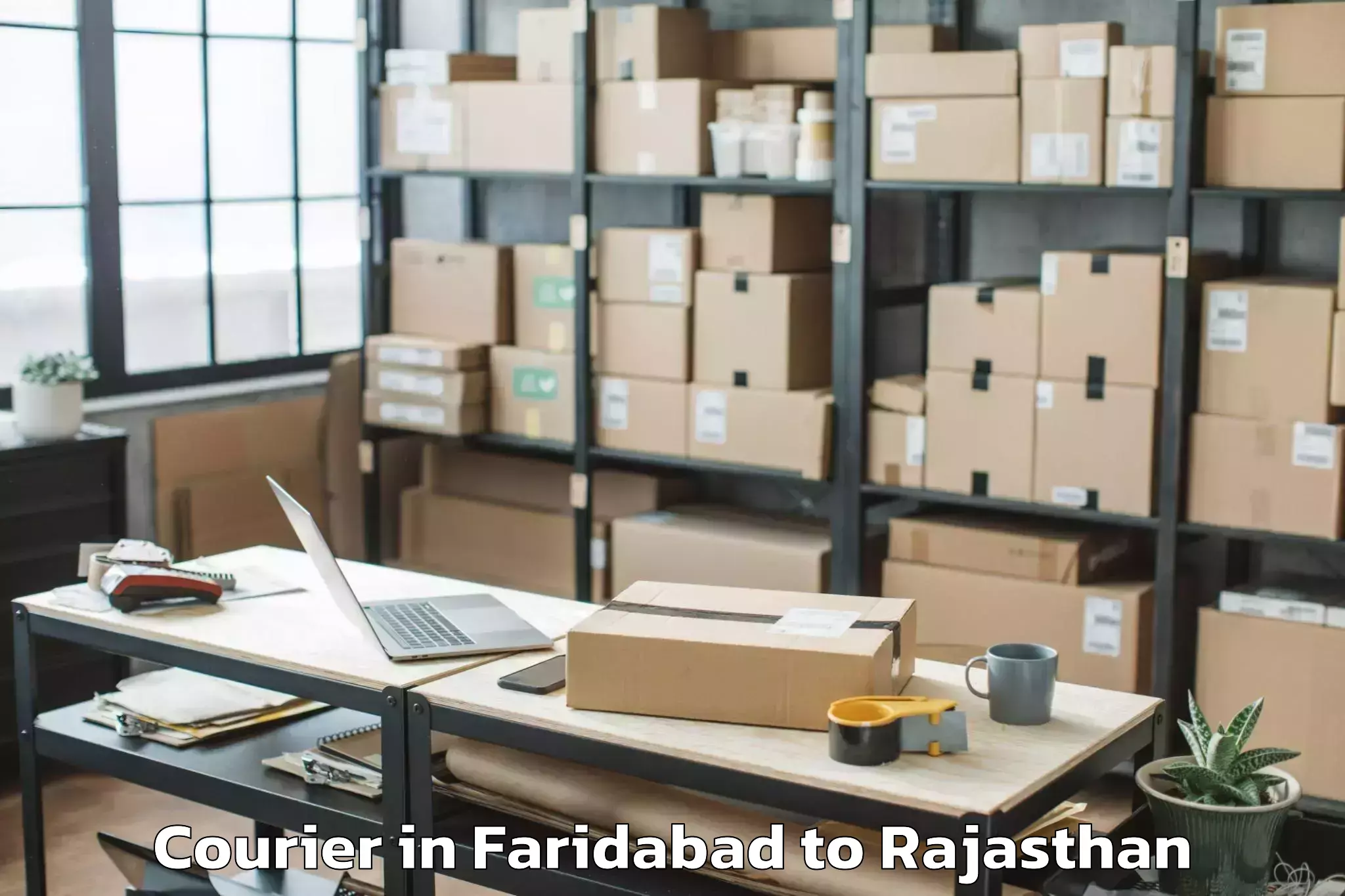 Affordable Faridabad to Bari Sadri Courier